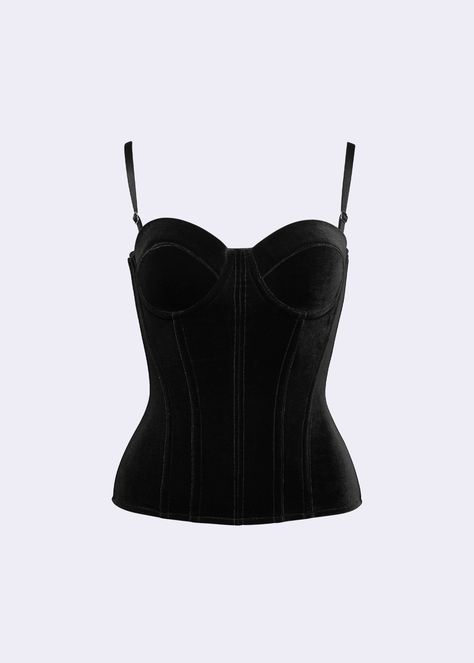 BLACK – VELVET BLOUSE BLOUSE, CORSET, TOP  $265.00 Blouse Corset, Black Velvet Blouse, Velvet Bustier, Belt Blouse, Velvet Corset, Velvet Blouse, Bodysuit Blouse, Velvet Blouses, Dress Silk