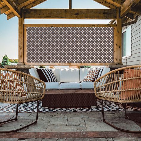 Privacy Lattice, Decorative Screens Outdoor, Lattice Deck, Vinyl Lattice Panels, Lattice Privacy Screen, Porch Privacy, Hide Clutter, Plastic Lattice, Privacy Screen Deck