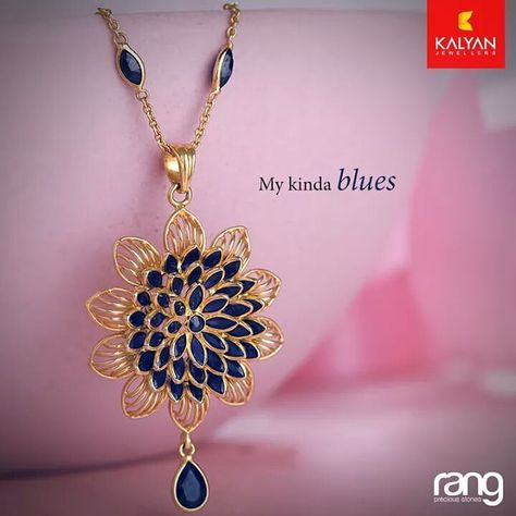 KalyanJewellers on Instagram: “Say it with flowers.. the kind that lasts a lifetime. Floral designs inspired by mother nature herself. #rangcollection #bluesapphire…” Long Necklaces Gold, Flower Pearl Necklace, Gold Jewellery India, Say It With Flowers, Couples Necklace, Gold Pendent, Gold Jhumka Earrings, Beautiful Gold Necklaces, Silver Necklaces Women