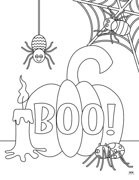 While they still might be a little bit creepy, use these FREE printable Halloween spider coloring pages for tons of coloring fun! Print from home! Free Halloween Coloring Pages Printables Easy, Spider Coloring Pages Free Printable, Halloween Kid Coloring Pages, Halloween Themed Coloring Pages, Happy Halloween Coloring Pages, Spider Coloring Page, Halloween Coloring Sheets, Coloring Sheets For Kids, Halloween Coloring Pages