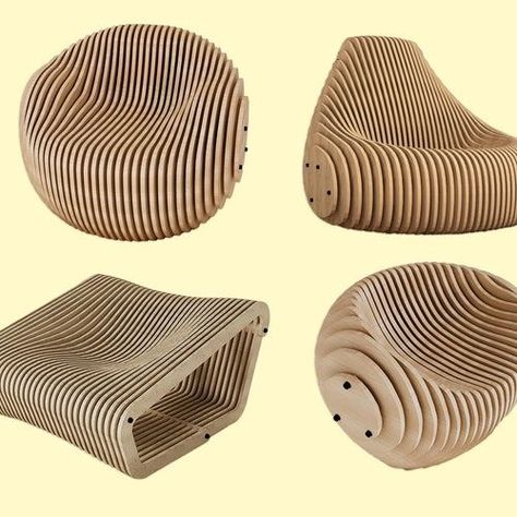 Cnc Chair, Parametric Chair, Furniture Cnc, Dxf Files Cnc, Cnc Furniture, Plywood Chair, Cnc Files, Design Chair, Small Canvas Paintings