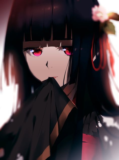 Jigoku Shōjo, Hell Girl, Anime Kimono, Anime Inspired Outfits, Anime Hair, Cute Chibi, Red Eyes, Cute Anime Pics, Anime Inspired