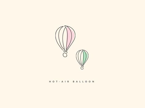 Hot Air Balloon Line Drawing, Tiny Hot Air Balloon Tattoo, Simple Hot Air Balloon Tattoo, Hot Air Balloon Drawing Simple, Laos Tattoo, Hot Air Balloon Doodle, Hot Air Balloon Logo, Higlight Ig, Hot Air Balloon Tattoo