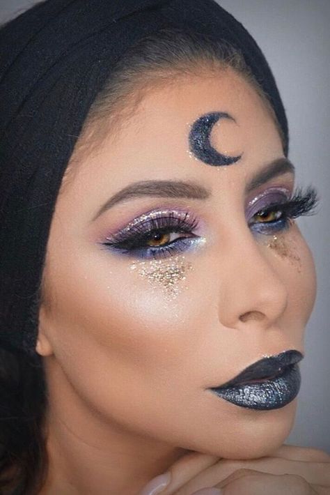 Midnight Maven Basic Witch Costume, Pretty Witch Makeup, Witch Makeup Ideas, Witchy Makeup, Makeup Ideas For Halloween, Pretty Witch, Halloween Makeup Witch, Natural Brunette, Makeup Bridesmaid