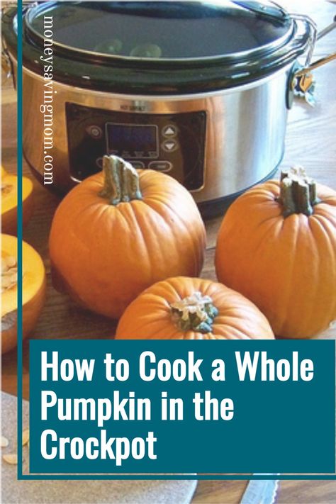 Here is a great way to cook a whole pumpkin! Add this to both your list of fantastic pumpkin recipes and crockpot recipes! Cooking Pumpkin In Crockpot, Recipes With Pumpkin, Make Pumpkin Puree, Whole Pumpkin, Pumpkin Crockpot, Pumpkin Stew, Pumpkin Puree Recipes, Paleo Recipies, Autumn Food