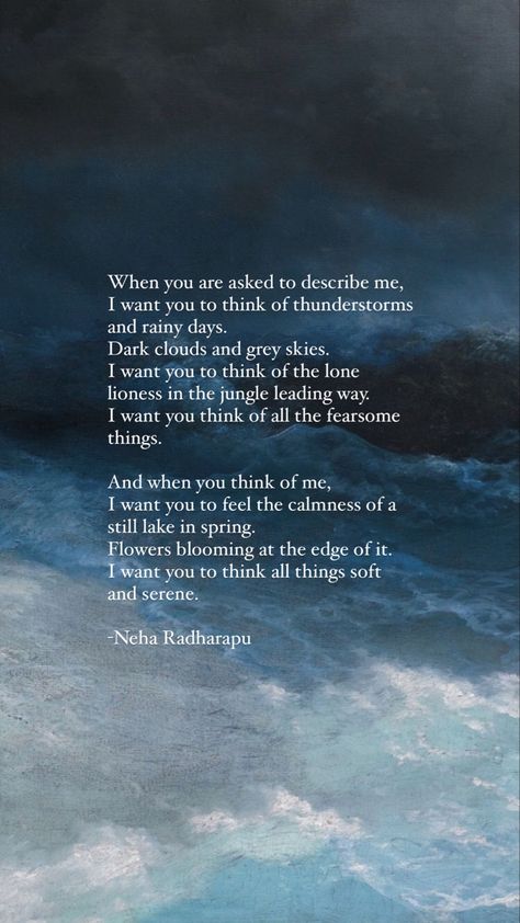 Sky People Aesthetic, Quotes Deep Meaningful Ocean, Storm Poems Poetry, Poems On Water, Waterfall Poems Poetry, Thunderstorm Quotes Beautiful, Sky And Water Quotes, Ocean Beauty Quotes, Quotes About Thunderstorms