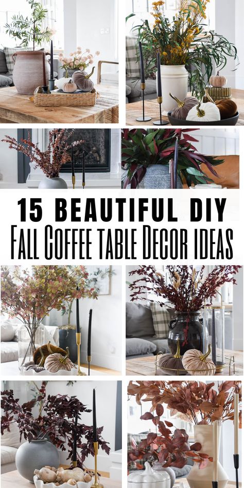 farmhouse fall coffee table decor Vintage Coffee Table Decor, Fall Coffee Table Decor Tray, Table Staging, Coffee Table Fall Decor, Modern Coffee Table Decor, Try Square, Table Fall Decor, Fall Coffee Table Decor, Coffee Table Decor Ideas