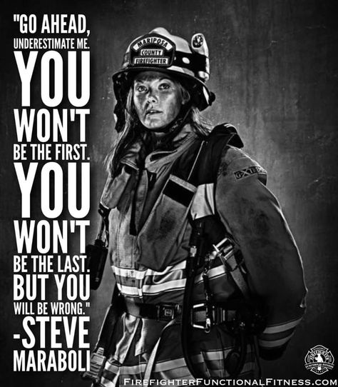 Firefighter Female, Volunteer Firefighter Quotes, Firefighter Quotes Motivation, Tim Tadder, Quotes Sunday, Female Firefighter Quotes, Firefighter Brotherhood, Firefighter Calendar, Firefighter Training