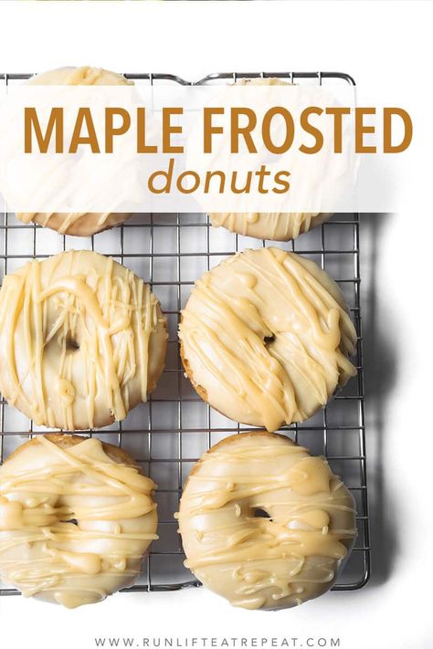 Maple Donuts Recipe, Cake Donuts Baked, Homemade Baked Donuts, Maple Donuts, Cake Donuts Recipe, Making Donuts, Maple Frosting, Homemade Donuts Recipe, Baked Donut Recipes