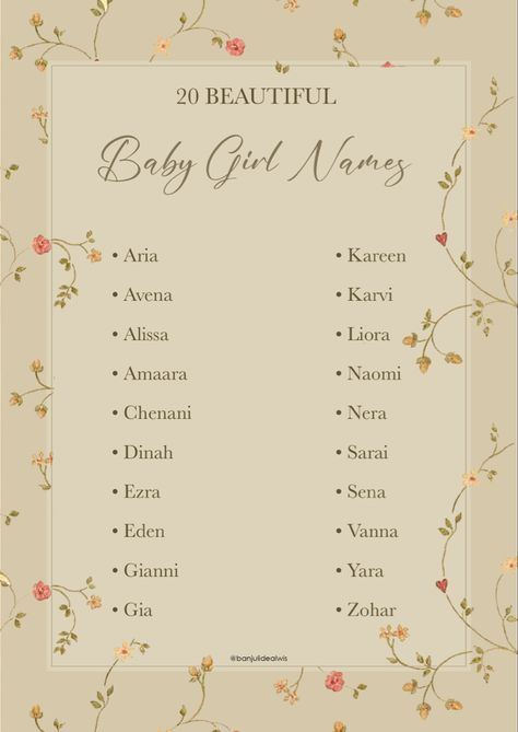 Girl names that I personally think are absolutely gracious ✨ Portuguese Names, B Baby Names, Sims Names, Cute Pet Names, Oc Names, Strong Baby Names, Baby Storage, Best Character Names