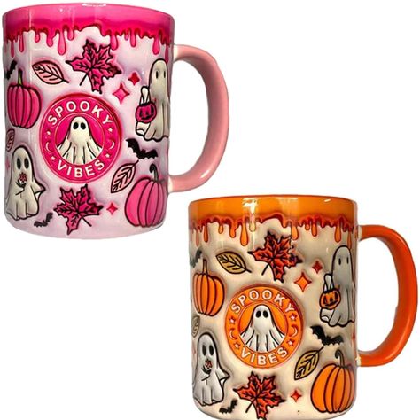 Halloween Coffee Mug, Pumpkin Coffee, Halloween Tumbler, Halloween Coffee, Ceramic Coffee Mug, Trick Or Treat, Coffee Cup, Coffee Lover, Ghost