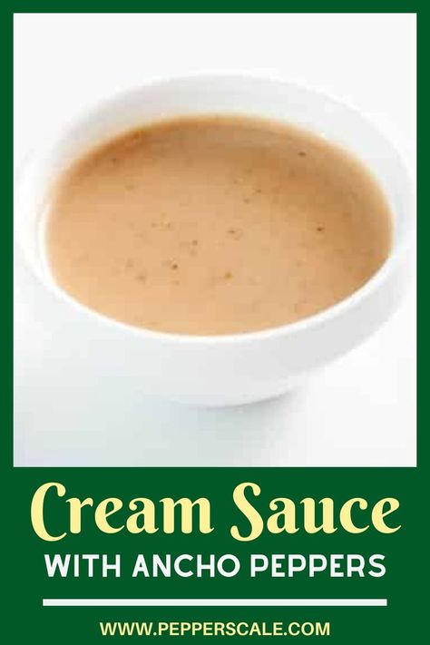 Meet the ancho cream sauce. It’s super-mild (ancho peppers are typically half the heat of even the mildest jalapeños), yet anchos are packed with flavor. They’re earthy, slightly smoky, and even a little sweet – a perfect foil to rich cream flavor. #creamsauce #ancho #anchopeppers Ancho Peppers, Spicy Vegetarian Recipes, Chipotle Recipes, Mexican Night, Mexican Sauce, Copy Cats, Jalapeno Recipes, Hot Sauce Recipes, Ancho Chili