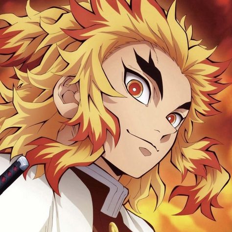 An Anime, Anime Character, Demon Slayer, Blonde, Orange, Red, Hair, Anime