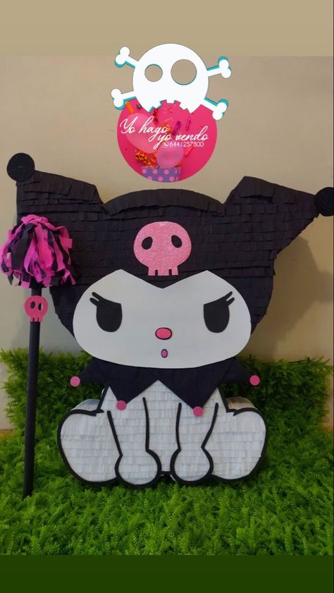 Hello Kitty Kuromi Birthday Party Ideas, My Melody And Kuromi Party Decorations, Kuromi My Melody Birthday Theme, Kuromi Party Ideas Decoration, Kuromi Themed Party, Kuromi Bday Party, My Melody And Kuromi Party, Kuromi Birthday Ideas, My Melody And Kuromi Birthday Party