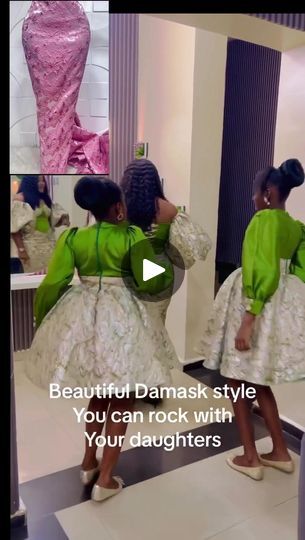 Damask Styles For Children, Damask Style For Children, Damask Styles For Kids, Damask Dress For Kids, Children's Gown Styles, Damask Gown Styles For Children, Damask Skirt And Blouse Styles, Children Gown Styles, Damask Gown Styles