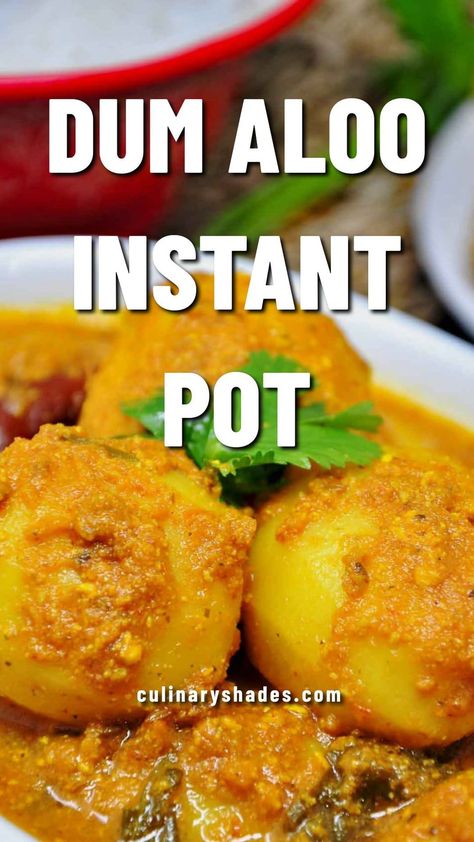 Indian Potato Recipes, Aloo Curry, Dum Aloo, Aloo Recipes, Vegetarian Instant Pot, Jeera Rice, Tomato Gravy, Fenugreek Leaves, Indian Bread