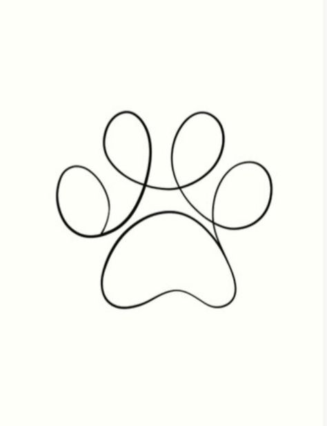 Tattoo Berge, Paw Sketch, Tshirt Making, Knitted Wire Art, Pawprint Tattoo, Wire Words, Dog Spa, Knitted Wire, Cat Paw Print