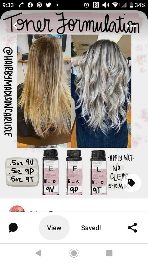 Toning Bleached Hair, Toner Formulas, Shades Eq Formulas, Redken Formulas, Toner For Blonde Hair, Hair Formulas, Hair Formula, Hair Color Guide, Brassy Hair