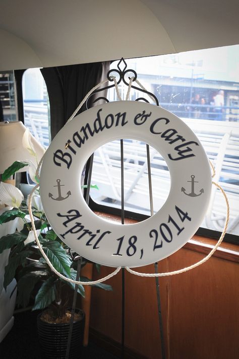 Nautical Wedding Lifering Cruise Wedding Decorations, Nautical Theme Wedding Decorations, Nautical Wedding Decor, Yatch Wedding Decoration, Elegant Nautical Wedding, Nautical Theme Wedding, Sailor Wedding Theme, Nautical Engagement Party, Classy Nautical Wedding