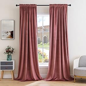 Mauve Curtains, Pink Drapes, Pink Velvet Curtains, Drapes For Bedroom, Dusty Rose Pink, Insulated Curtains, Velvet Curtains, Mauve Pink, Blackout Curtain