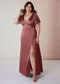 Satin Dress Bridesmaid, Bridesmaid Dresses Azazie, Stretch Satin Dress, Rose Bridesmaid Dresses, Plus Size Bridesmaid, Modest Bridesmaid Dresses, Red Bridesmaid Dresses, Azazie Bridesmaid Dresses, Kurti Designs Party Wear