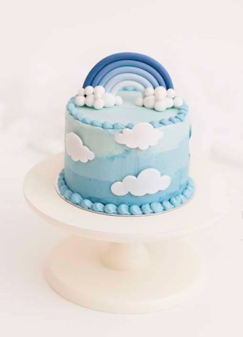 Birthday Cake Cloud, Cloud Smash Cake, Clouds Birthday Cake, Cloud Design Cake, Blue Cloud Cake, Cloud Theme Cake 1st Birthdays, Sky Cake Cloud, Cloud Cake Design, Clouds Theme Cake