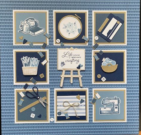 Su Crafting With You, Stampinup Crafting With You, Stampin Up Crafting With You, Crafting With You Stampin Up Cards, Stampin Up Samplers, Su Samplers, Scrapbook Fonts, Sampler Box, Tutorial Sewing