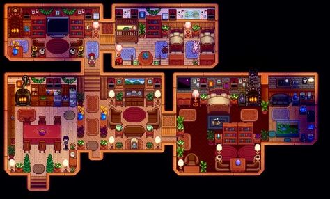 Valley House Design, Stardew Valley House Design, Stardew Valley House, Stardew Farms, Stardew Valley Layout, Stardew Valley Tips, Organized Clutter, Stardew Valley Farms, Stardew Valley Fanart