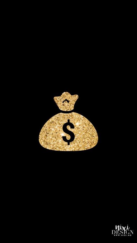 Gold money bag app icon Black And Gold Iphone Icons, Phone Pay Logo, Money App Icon, Gold App Icons, Gold Icons, Gold App, Money Logo, Black And Gold Aesthetic, Iphone Logo