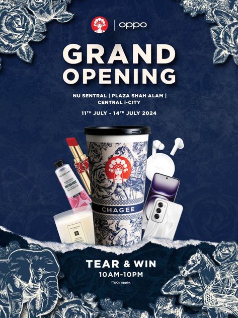 CHAGEE Grand Opening Promotion: Tear & Win Exclusive Prizes (11-14 July 2024) British Rose, Shah Alam, Tea Tasting, Specialty Coffee, Tea Break, Win Prizes, Fresh Milk, Speciality Coffee, Tea Blends