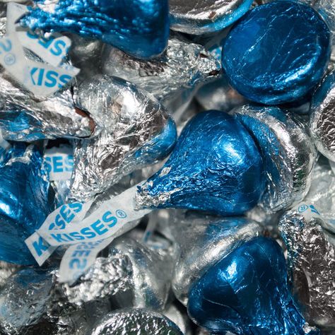 Hershey's Kisses Dark Blue & Silver Foil Candy Pink Hershey Kisses, Blue Hershey Kisses, Blue Candy Buffet, Teenage Party, Online Candy Store, Kisses Candy, Buffet Ideas, Hershey's Kisses, Milk Chocolate Candy