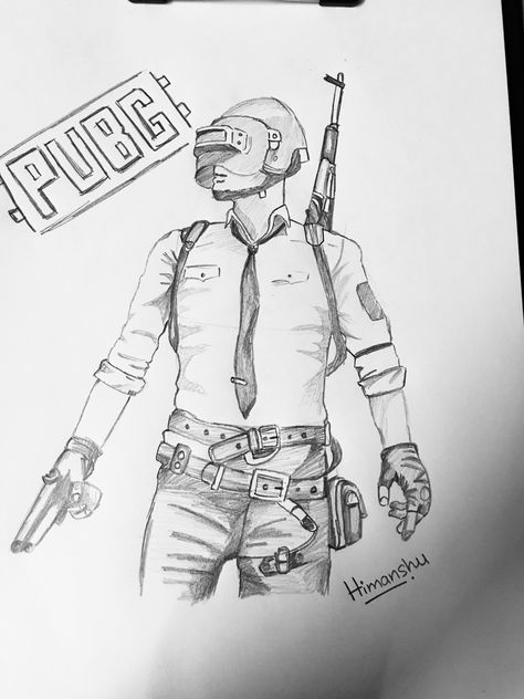 Pubg  drawing Pubg Drawing Pencil Easy, Pubg Sketch, Pubg Drawing, Pencil Arts, Name Drawings, Girl Drawing Easy, Drawings Sketches Pencil, Minecraft Drawings, Acrylic Art Projects