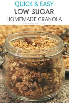 Healthy Homemade Granola Low Calorie, Keto Homemade Granola, Heart Healthy Granola Recipe, Golo Granola Recipe, Low Carb Granola Recipe With Oats, Ww Granola Recipe, Healthy Granola Recipe Low Sugar, Low Fat Granola Recipe, Low Calorie Granola Recipe