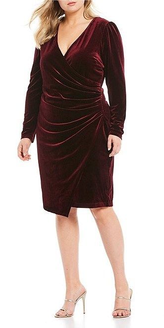 66 Plus Size Holiday Party Dresses with Sleeves - Alexa Webb #plussize #alexawebb Dress Design Ideas, Dresses For Apple Shape, Party Dresses With Sleeves, Birthday Dress Women, Apple Shape, Velvet Wrap Dress, Plus Size Cocktail Dresses, Plus Size Party Dresses, Prom Dress Shopping