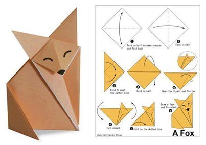 fox Origami Butterfly Tutorial, Easy Origami Animals, Origami Patterns, Origami Butterfly, Origami Paper Art, How To Make Origami, Hand Crafts For Kids, Origami Animals, Origami Design