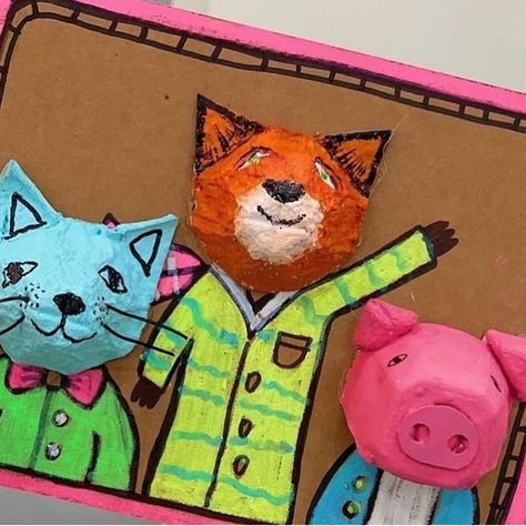 Egg Carton Art, Paper Mache Animals, Egg Cartons, Egg Carton Crafts, Elementary Art Projects, Cardboard Art, Homeschool Art, Kindergarten Art, Crafty Kids