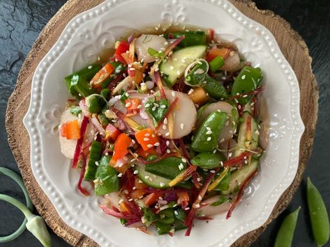 Water Chestnut Salad, Water Chestnut Recipes, Waterchestnut Recipes, Chestnut Salad, Chestnut Recipes, Sesame Ginger Dressing, Water Chestnut, Ginger Water, Sesame Ginger