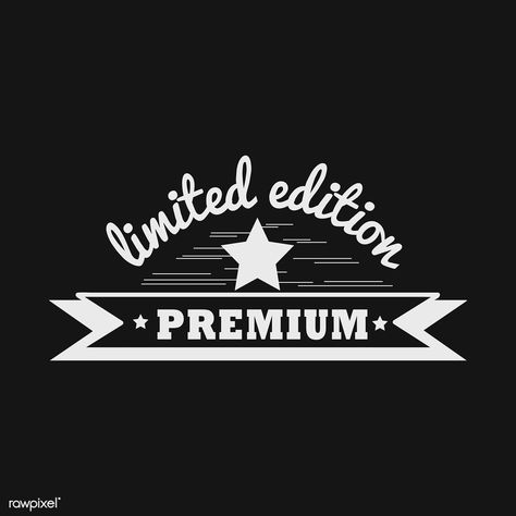 Premium limited edition badge vector | free image by rawpixel.com / Chayanit Limited Edition Logo, Cricut Projects Easy, Emoji Photo, Retro Vector, Life Hack, Logo Banners, Tee Shirt Designs, Logo Pattern, Illustration Inspiration