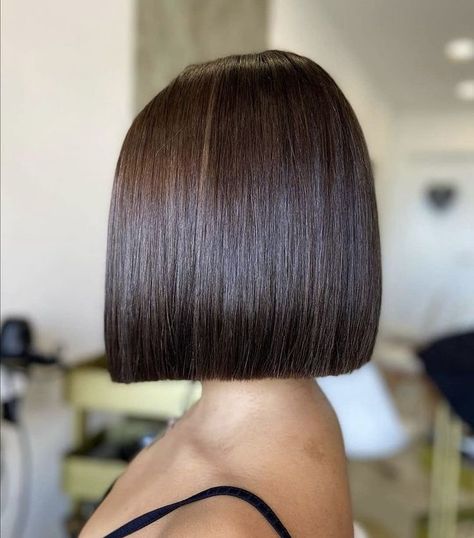 One Length Haircuts, One Length Hair, Sleek Short Hair, Straight Bob Haircut, Chin Length Haircuts, Straight Hair Cuts, Inverted Bob, Short Bob Haircuts, Penteado Cabelo Curto