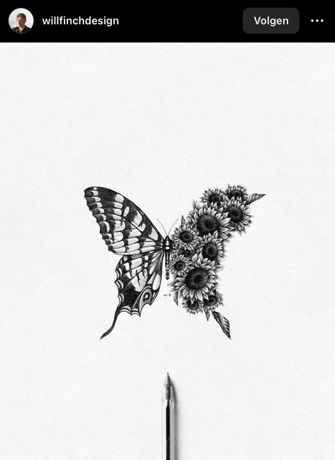 Sunflower Memorial Tattoo, Butterfly Sunflower Tattoo, Butterfly Memorial Tattoo, Butterfly With Sunflower, Sunflower Memorial, Ink Quotes, Tattoo Sunflower, Butterfly Memorial, Butterfly Sunflower