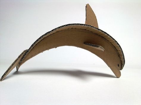 Cardboard dolphin – simple toy on Behance Paper Mache Dolphin, Diy Dolphin, Animale Marine, Dolphin Craft, Cardboard Sculptures, Sea Animal Crafts, Cardboard Art Sculpture, Cardboard Projects, Cardboard Animals