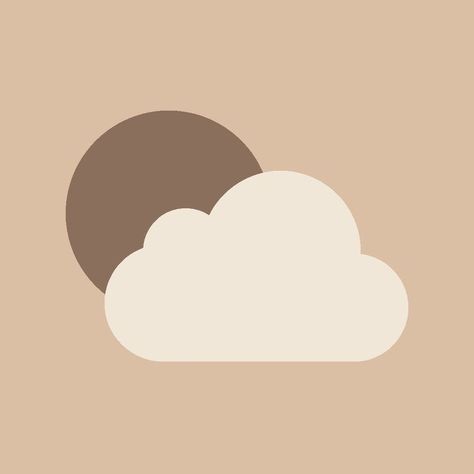 Beige Weather App Icon, App Icon Aesthetic Weather, Weather Logo Aesthetic, Weather Aesthetic Icon, Brown Weather App Icon, Beige Weather Icon, Brown Weather Icon, Aesthetic Weather Icon, Weather Widget Icon