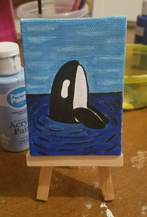 Whale spotted. Mini canvas. Simple Acrylic, Simple Acrylic Paintings, Mini Canvas Art, Mini Canvas, Sea Animals, Acrylic Paintings, Acrylic Painting, Art Painting, Canvas Art