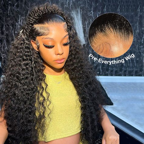 How To Style Water Wave Wig, Fishtail Crown Braid Wig, Deep Wave Wig With Fishtail Braid, Hairstyles With Curly Wig, Water Wave Wig Styles, Middle Part Deep Wave Wig, Wet And Wavy Wig Hairstyles, Water Wave Wig Hairstyles, Water Wave Hairstyles