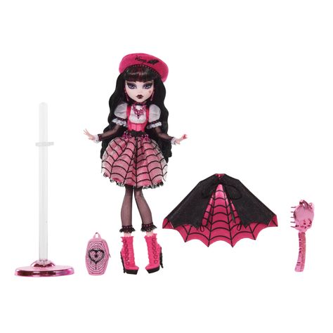 New Monster High Dolls, Draculaura Doll, Haunt Couture, Image Monster, Original Monster, Arte Monster High, Iconic Outfits, Monster School, Black Color Palette