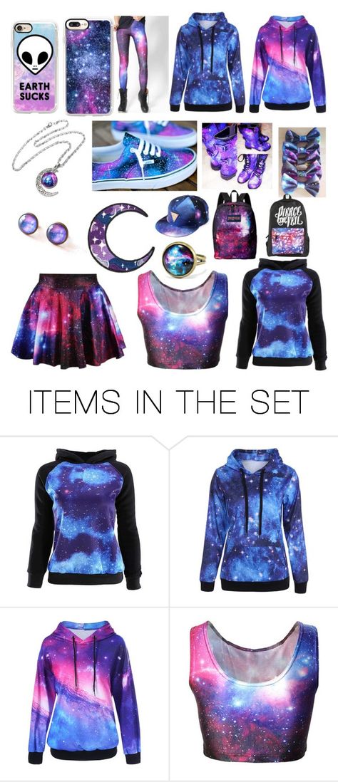 "Galaxy..." by bockadoodledo ❤ liked on Polyvore featuring art Galaxy Outfit, Art Teen, Galaxy Dress, Space Fashion, Galaxy Fashion, Outfit Design, Teenage Fashion Outfits, Dream Clothes