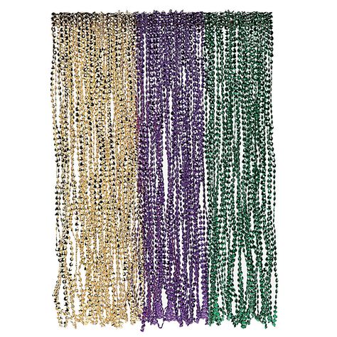 Bulk Parade Mardi Gras Bead Necklaces - 144 Pc. - OrientalTrading.com Madi Gras, Bachelor Party Favors, Mardi Gras Parade, Mardi Gras Beads, Parade Float, Mardi Gras Party, Mardi Gras Mask, Bead Necklaces, Plastic Beads