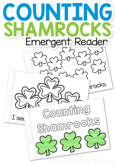 Shamrock Counting Preschool, Emergent Readers Free, Kindergarten March, Learning To Count, Sight Word Books, Pets Preschool Theme, Counting Books, Future Teacher, Learn To Count