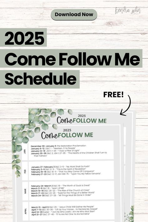 A FREE printable of the 2025 Come Follow Me schedule for Doctrine & Covenants! Come Follow Me 2025 Reading Chart, Come Follow Me 2025 Primary, Come Follow Me 2025 Doctrine And Covenants, Come Follow Me 2025, Come Follow Me 2024 Primary, Lds Yw, Scripture Journal, Reading Charts, Doctrine And Covenants