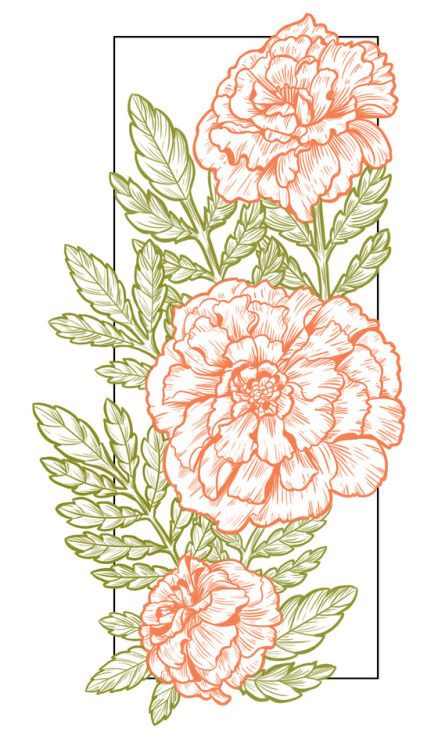 Mixed Flower Bouquet Tattoo, Carnation Flower Tattoo Design, Marigold Tattoo, Addictive Personality, Tattoo Placements, Mexican Flowers, Flower Sleeve, Birth Flower Tattoos, Memorial Tattoos